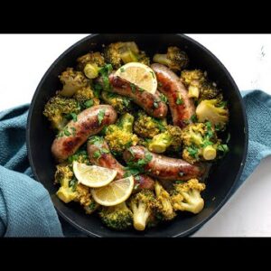 Keto Sausage & Broccoli Skillet Meal [Garlic Buttered & Juicy]