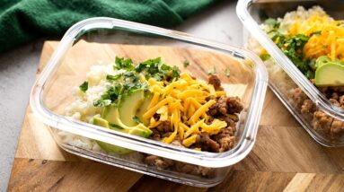 Keto Turkey Taco Bowls [Perfect for Work Lunch]