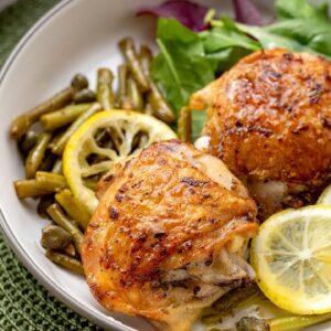 Low-Carb Lemon Butter Chicken [with Capers & Green Beans]