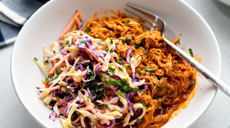 Keto BBQ Pulled Chicken [Low-Carb Crockpot Recipe]